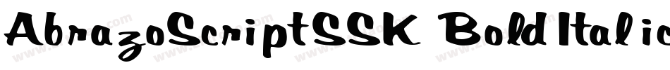 AbrazoScriptSSK BoldItalic字体转换